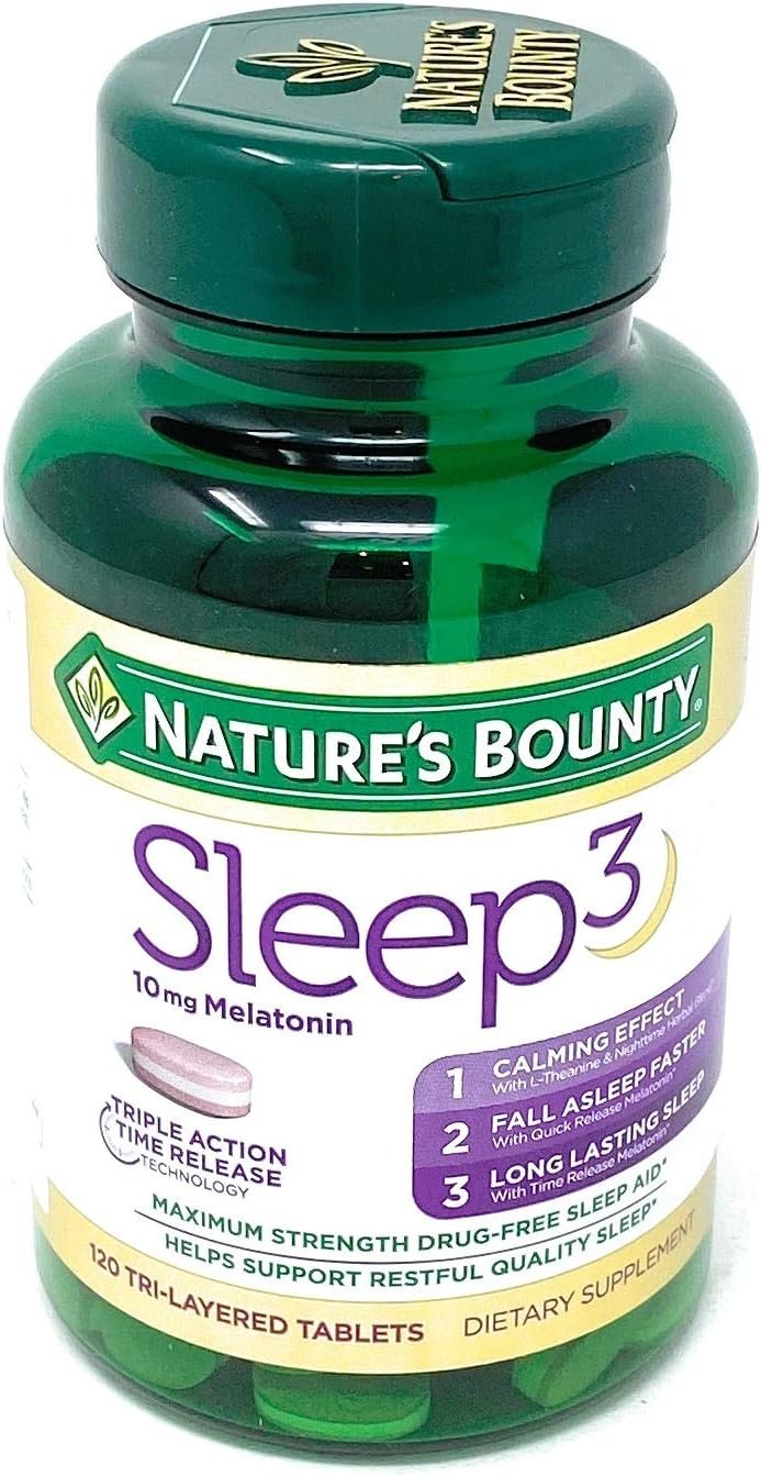Nature’s Bounty Sleep3 10mg. Melatonin, 120 Tablets