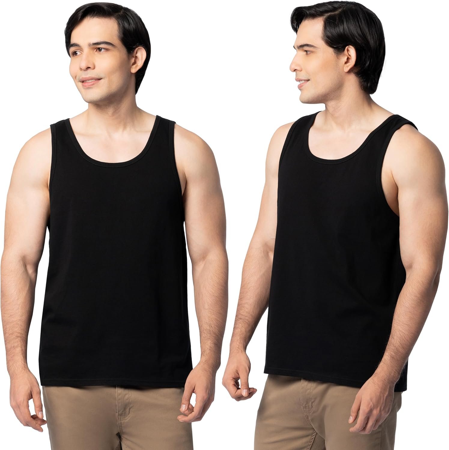 Fruit of the Loom Men’s Eversoft Cotton Sleeveless T Shirts, Breathable & Moisture Wicking with Odor Control, Sizes S-4X