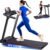 Treadmill with 8% Incline, Walking Pad Treadmill with Handle Bar, Portable Folding Treadmills for Running and Walking, 3.0HP Brushless Motorized, 5 Layers Shock-Absorbing