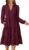 ANRABESS Womens Fall Midi Dresses Long Sleeve V Neck Swing Tiered Work Business Casual 2025 Flowy Beach Vacation Dress