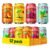 HALFDAY Prebiotic Iced Tea Lemon, Peach, Raspberry and Green Tea with Honey & Ginseng Variety Pack, Gut Health, Plant Fiber & Prebiotics, Low Sugar, 35 Calories, Natural Caffeine, 12 fl oz (12 pack) Packaging May Vary