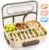 EASYFUN Bento Box Adult, Lunch Box, 4-Compartment Lunch Containers, Drop-Proof, Dishwasher Safe & Made with BPA-Free Materials(Khaki)